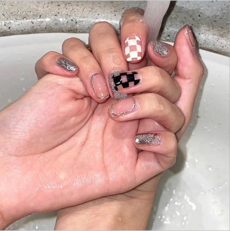 Good Price Luxury Mixed Color Long Ballerina Nails Made By Hard Acrylic Material Thick Nails On Sales