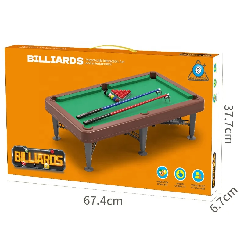 Wholesale Kids Billiards Ball Set Toy Billiards Table Indoor Sport 2-player Billiard Table for Children