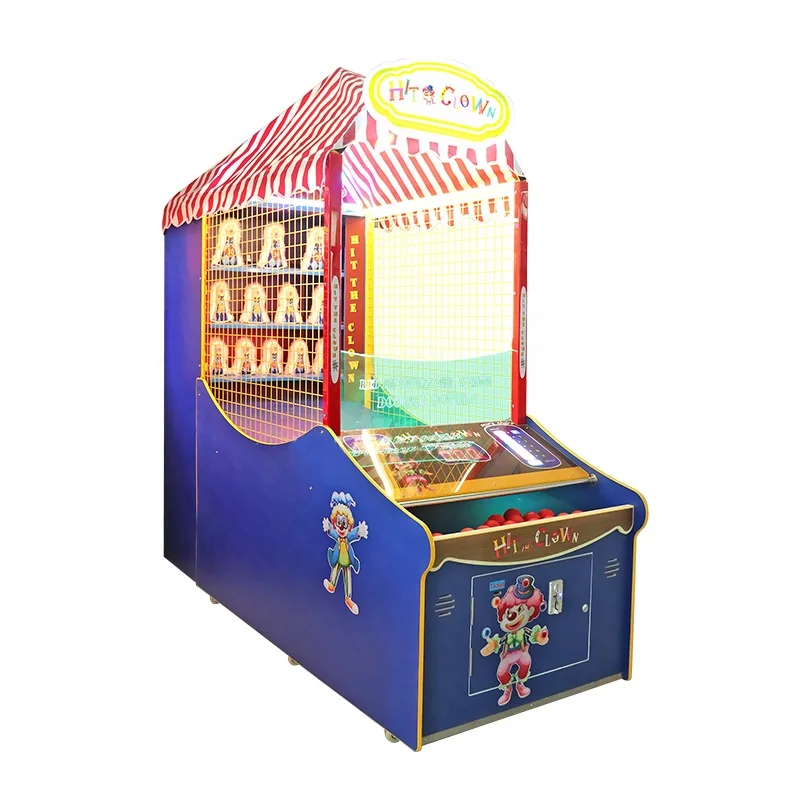 Hit the clown redemption game throw ball shooting game arcade game for sales