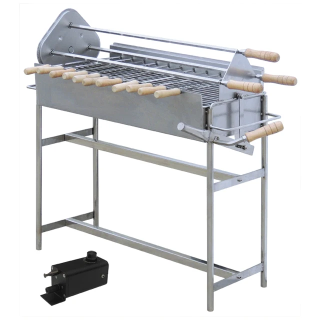 New design hot sale commercial outdoor stainless steel charcoal BBQ grill with canopy and fan