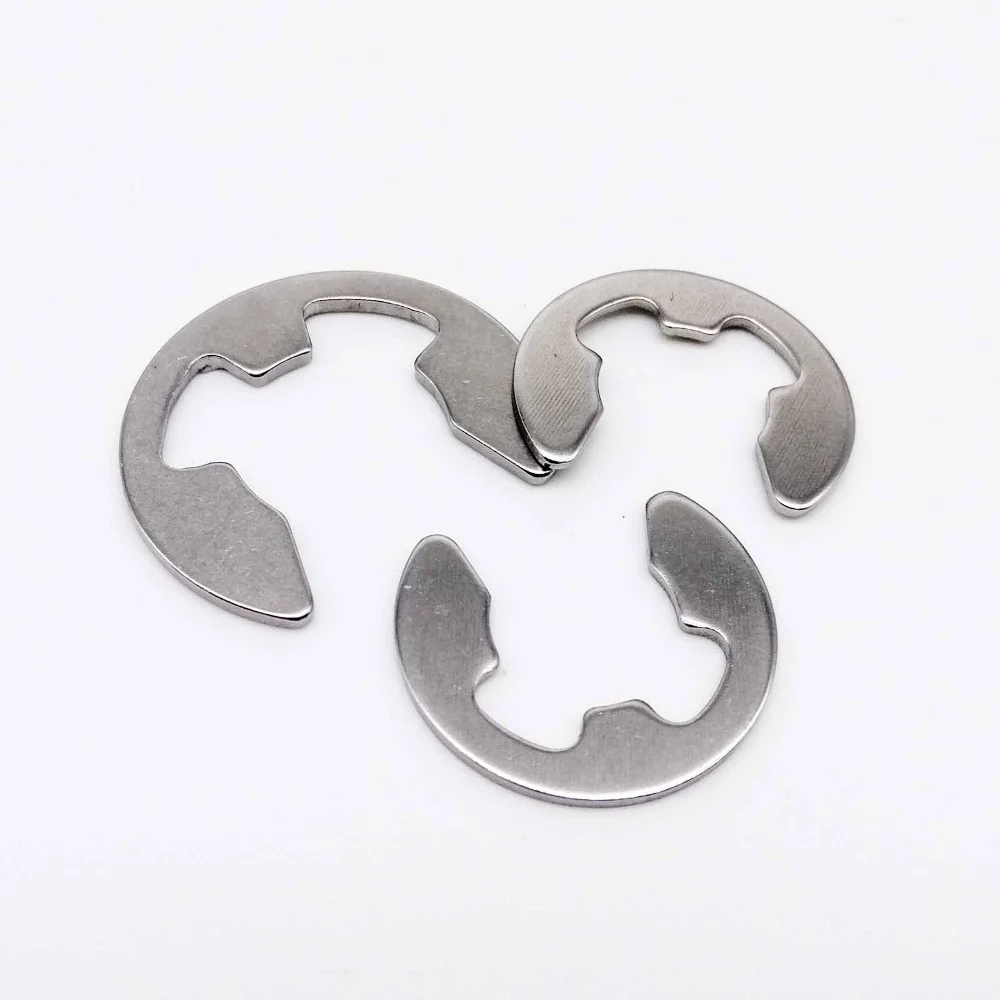 M3 M4 M5 M6 304 Stainless Steel E Clip Circlip Retaining Ring Washer Metric Retaining Rings Washer For Shaft Fastener