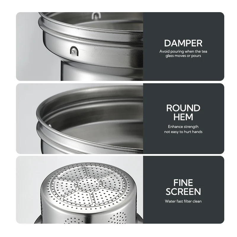 Campingmoon camping water kettle tea infuser outdoor cooking stainless steel tea filter
