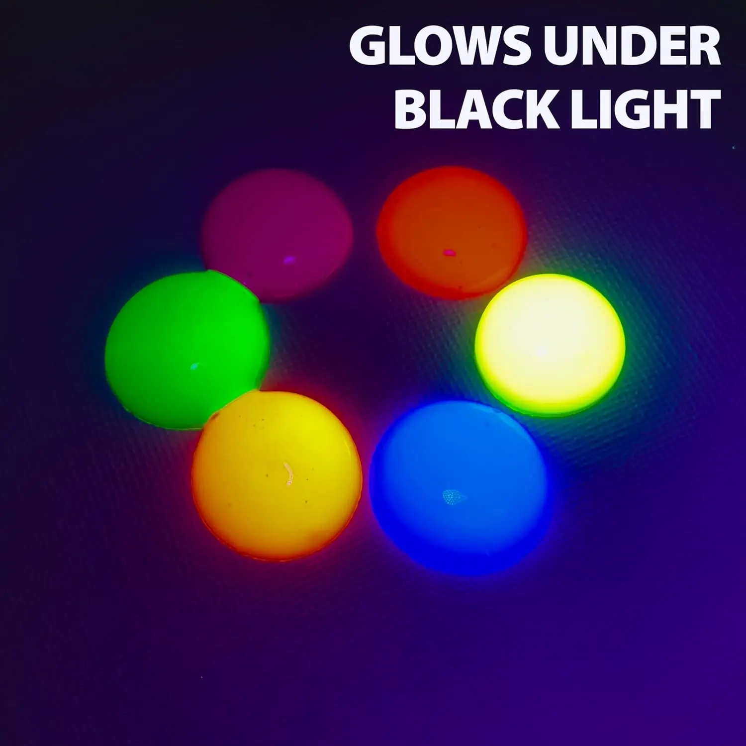 6 Colors 8 oz Neon Colors Glows UV in Black Light Non-Toxic Art Craft for Artists kids Hobby Painters Fluorescent Acrylic Paint