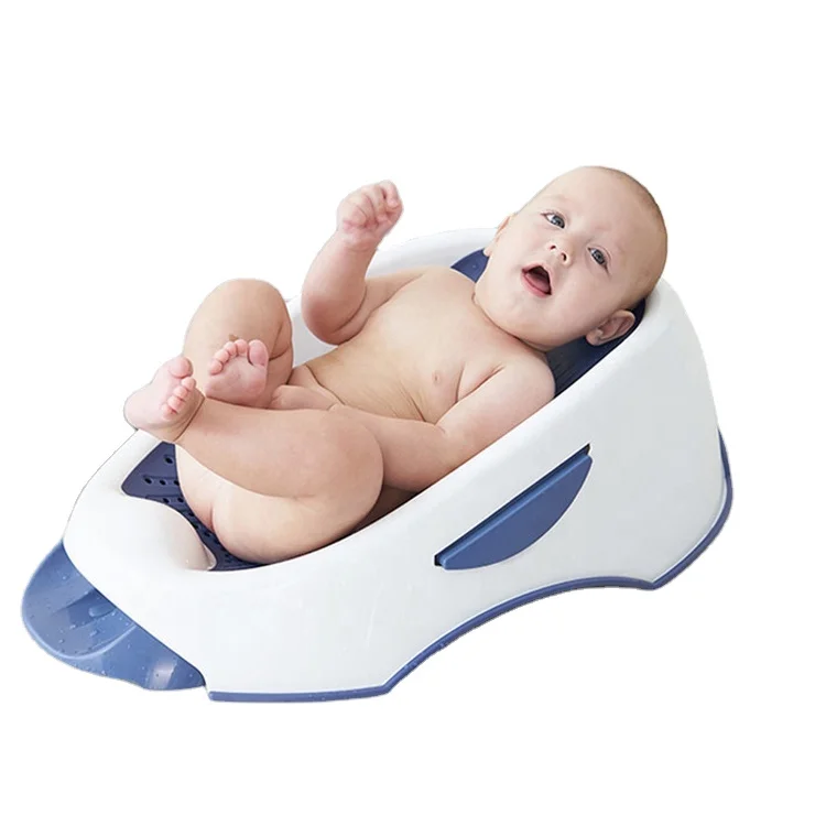Newborn Baby Bath Seat Support Rack Soft Plastic Tubs General Bath Barrel With Anti-slip Base