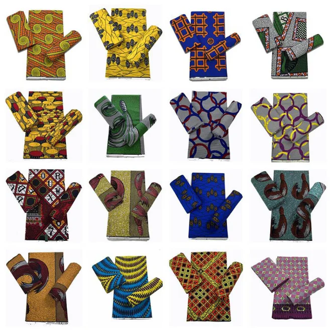 Fashion Design Holland Ankara Wax 100% Cotton African Wax Print Fabric 6 Yards