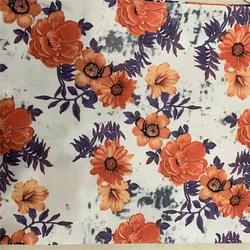 no moq women casual stretch comfy cotton  printed fabric for pajama