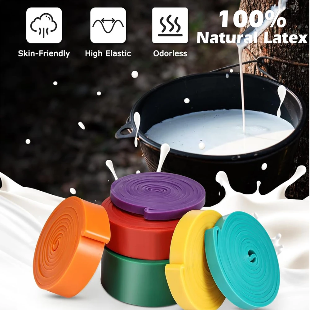 Custom Logo Workouts Latex Resistance Band Pull Up Assist Bands Stretch Training Physical Therapy Power lifting Exercise Bands