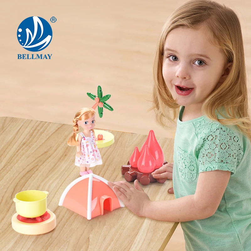 Bemay Toy  Educational Pretend Toy Outdoor Bonfire, Dinner Play House Family Series Toy for Kids