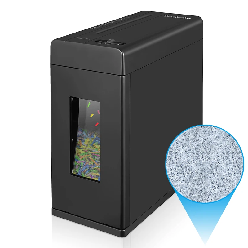 High Security Micro Cut 6 Sheet Paper Shredder With Pullout Basket For Office&home