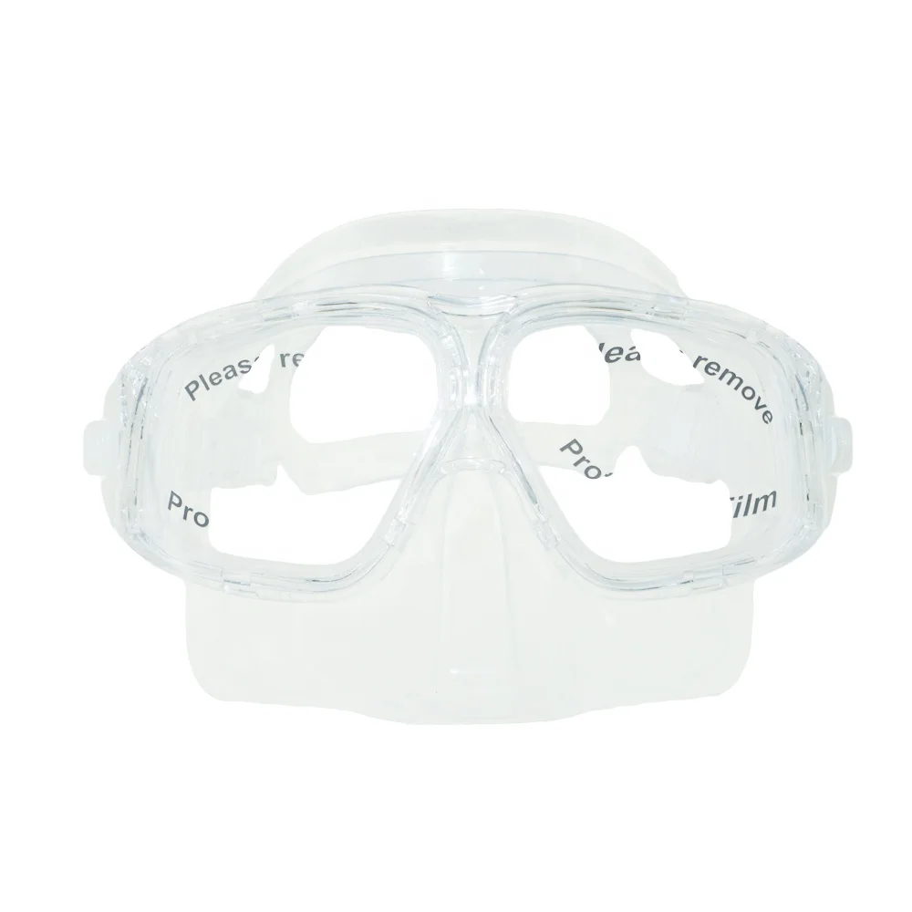 professional safety anti burst swim snorkel scuba dive goggles with nose pocket top silicone freediving mask