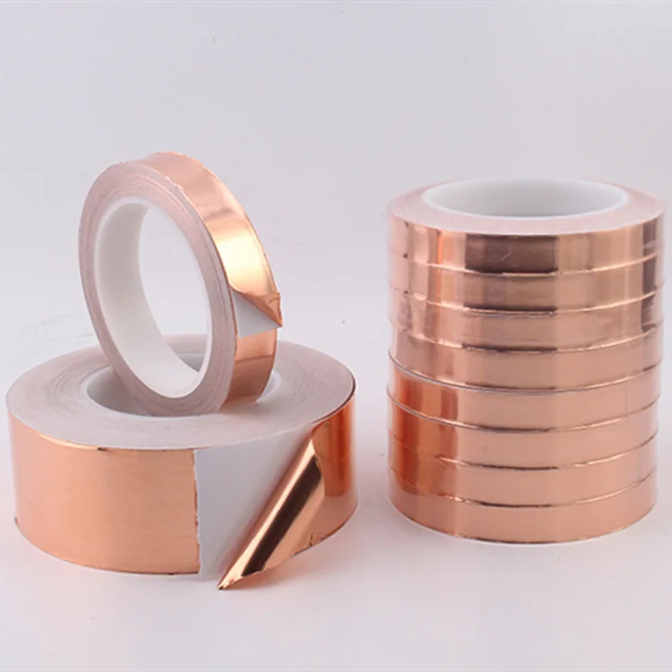Factory Wholesale Self-Adhesive Single-Sided Conductive Copper Foil Tape High Temperature Radiation Resistant Tape
