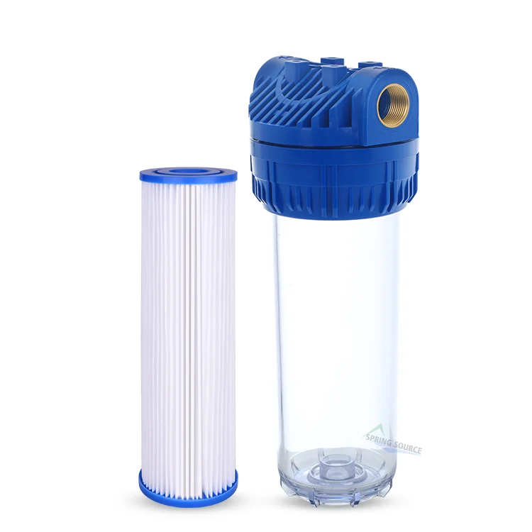 10 inch Transparent Standard Italian Style Carbon Active Filter Housing For 10 x 2.5 Inch Water Filter Cartridges