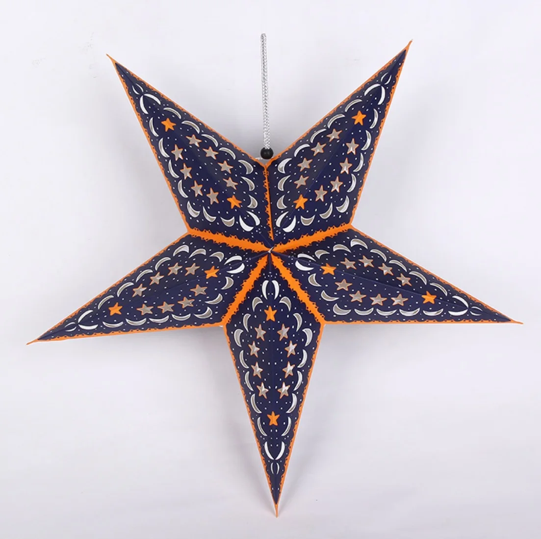 Arabic Ramadan House Decoration Paper Star Light Lantern Hanging Ornaments 60cm
