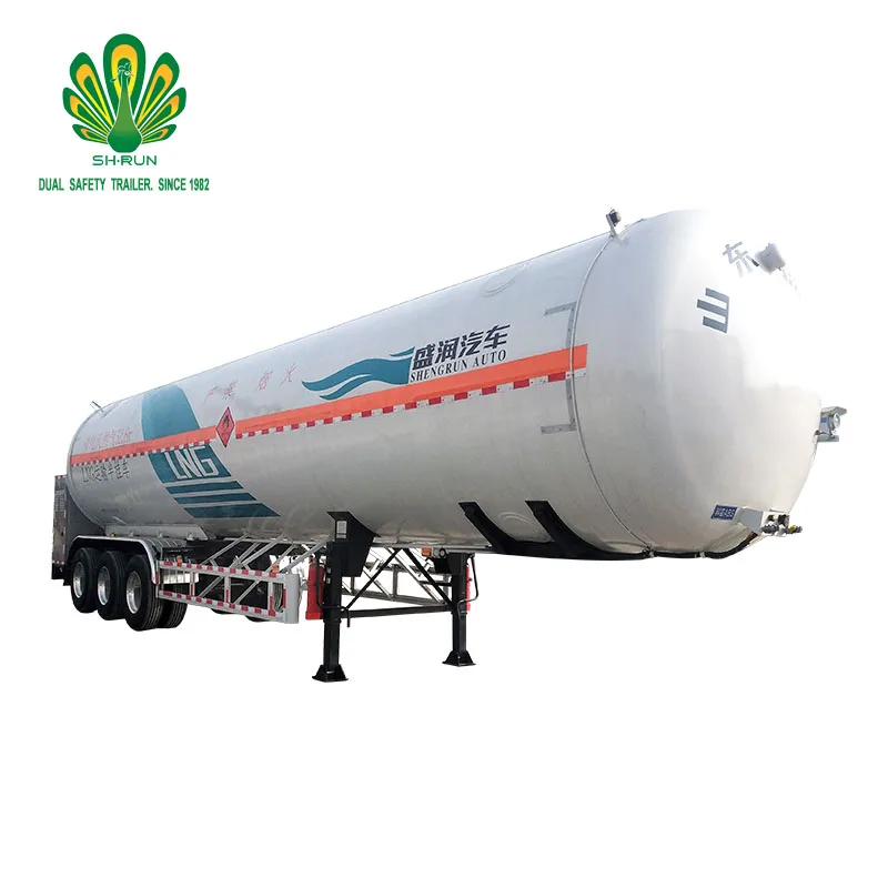 Низкая цена от производителя ASME, 3 оси, 52,6 куб. М, низкотемпературный газовый танкер, прицеп, резервуар СПГ, полуприцеп
