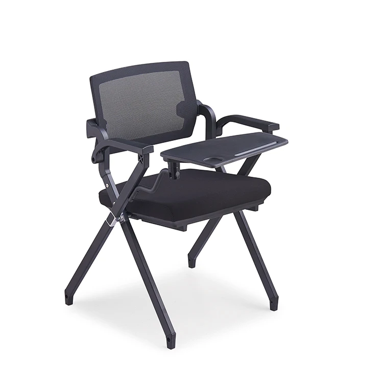 Hot selling modern design business meeting chair office chair with writing desk foldable training chair
