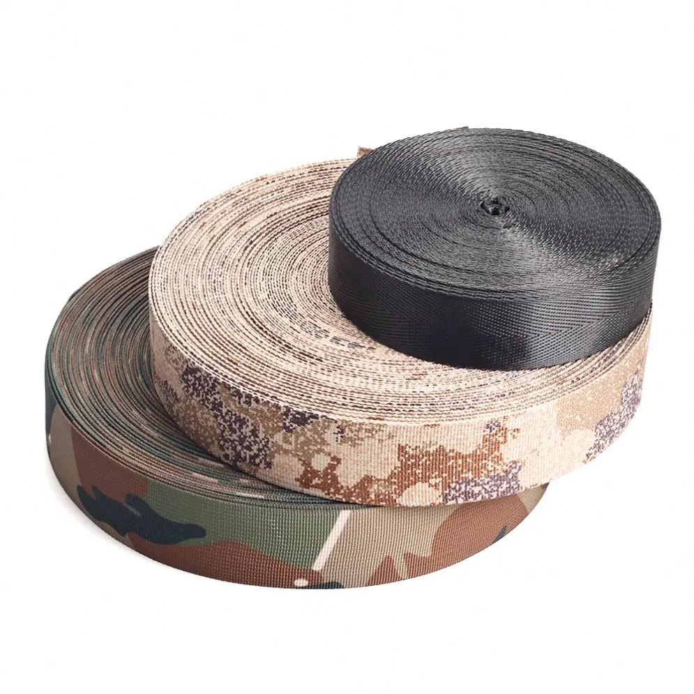 Wholesale Hot Style Molle Custom Camo Strap Black Nylon Webbing
