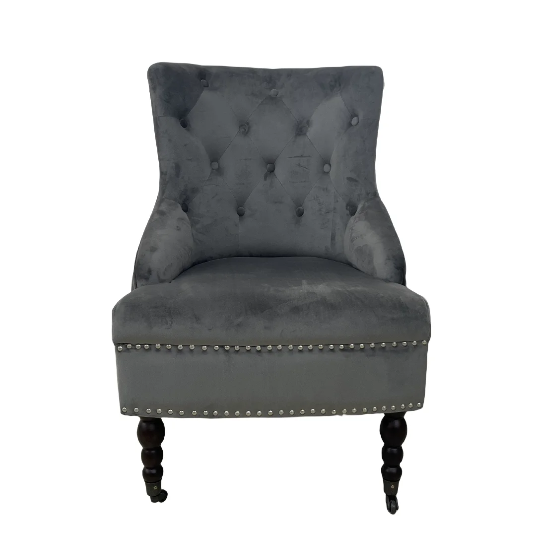Balcony bedroom small sofa Mini small apartment Tiger chair with wheels modern simple economic Nordic fabric sofa single chair