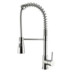 HIMIXER luxury pull down kitchen sink taps deck mounted single handle single lever copper pull out flexible kitchen mixer faucet