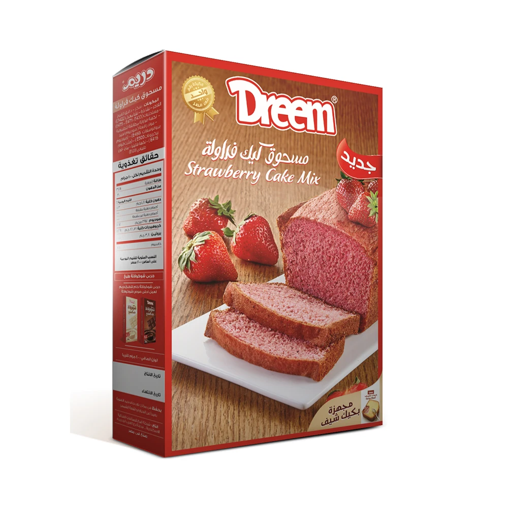 Strawberry Fruit Cake Mix Powder Halal Food Backery Cake Powder Dessert  Food Bakery Cake Mix Powder In Bulk For Sale