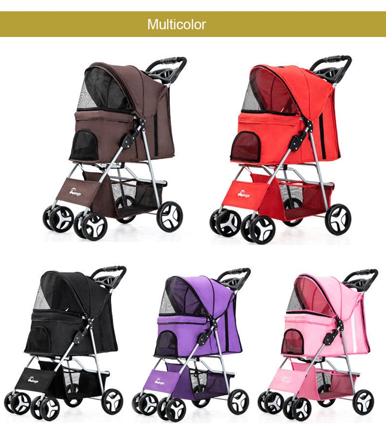 Wholesale portable pet strollers Small dog cat trolley Pet Trolley Carriage Cart