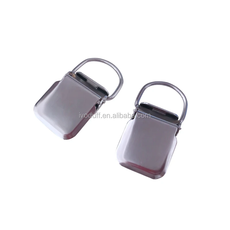 Мужские подтяжки из нержавеющей стали Ivoduff, серебристые эластичные металлические подтяжки с зажимом