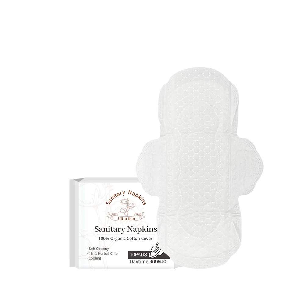 Panty Soft Care Wood Pulp Up Private Label Female Hemp Medicated Herbal Sanitary Pad Napkin