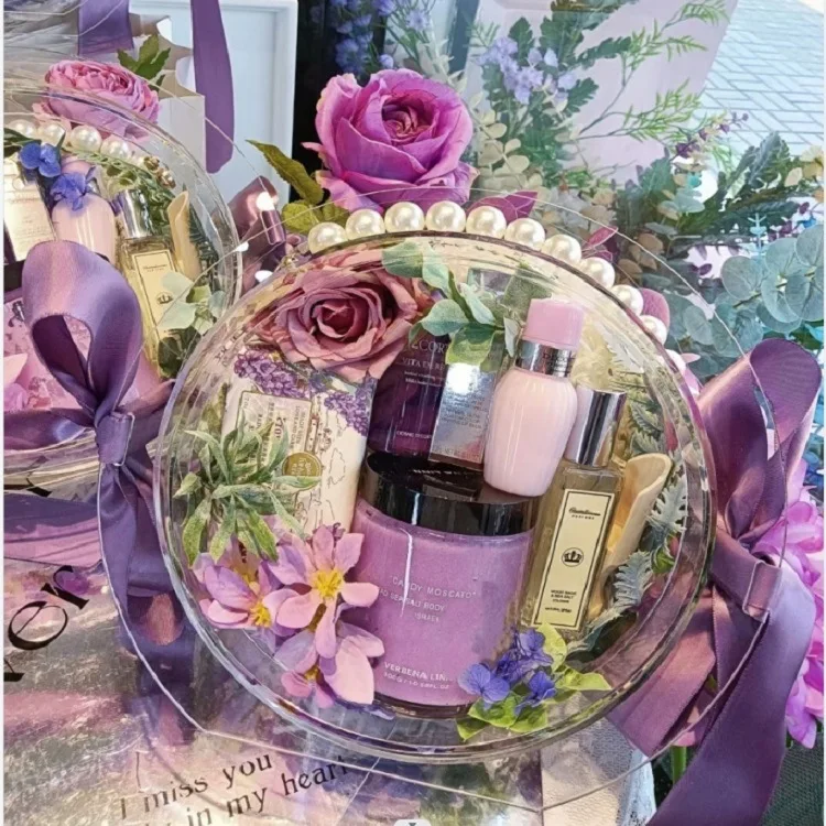 Wholesale Acrylic Preserved Roses 5-6cma Preserved Roses Acrylic Bag Grade A Preserved Rose In Acrylic Gift Box