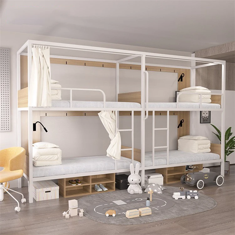 Durable Steel Bunk Bed Metal Bunk Bed Ideal for Apartments Student Dormitories Premium Quality for Long Lasting Use