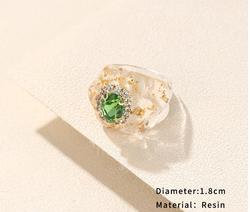 wholesale 2023 popular women neon rings high quality personalized geometric chunky resin ring face nose ring for girls