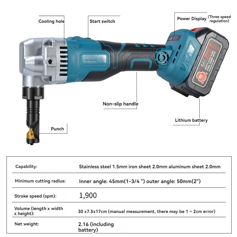 Brushless Electric  Portable Steel Plate Iron Sheet Cutting Tools Cordless Power Scissors for Cutting Stainless Steel