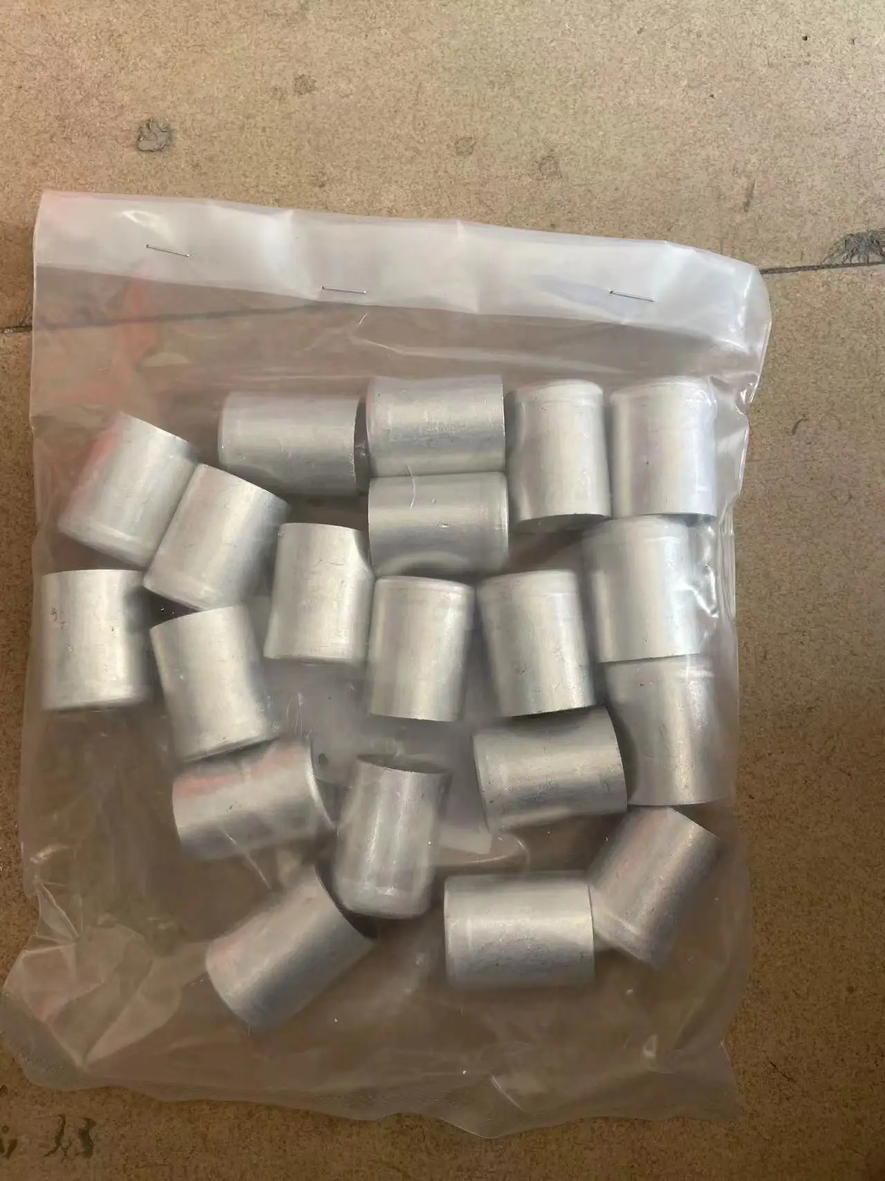 Pipeline Connector Auto A/C Fitting Through Pipe Aluminum Ferrule For Car A/C Repairing Crimping Aluminum Ferrule For Steel