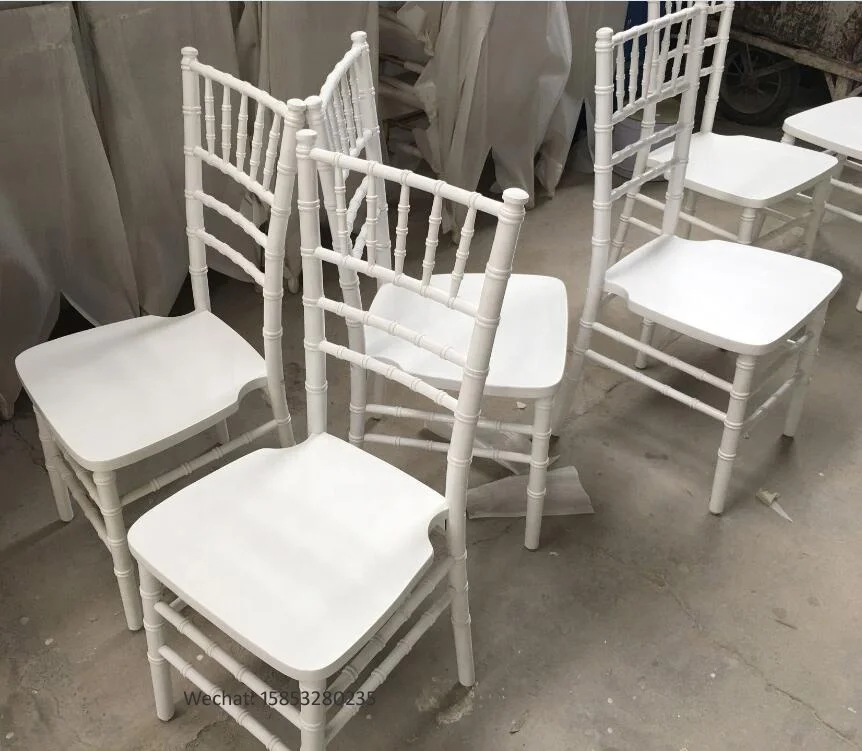 Wooden Stacking White Wedding Tiffany Chiavari Chair for Outdoor AND Indoor Events