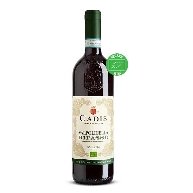 Italian red wine - Valpolicella Ripasso Organic - Cadis - Glass Bottle 0,75 - Color: Ruby Red - Palate: Dry