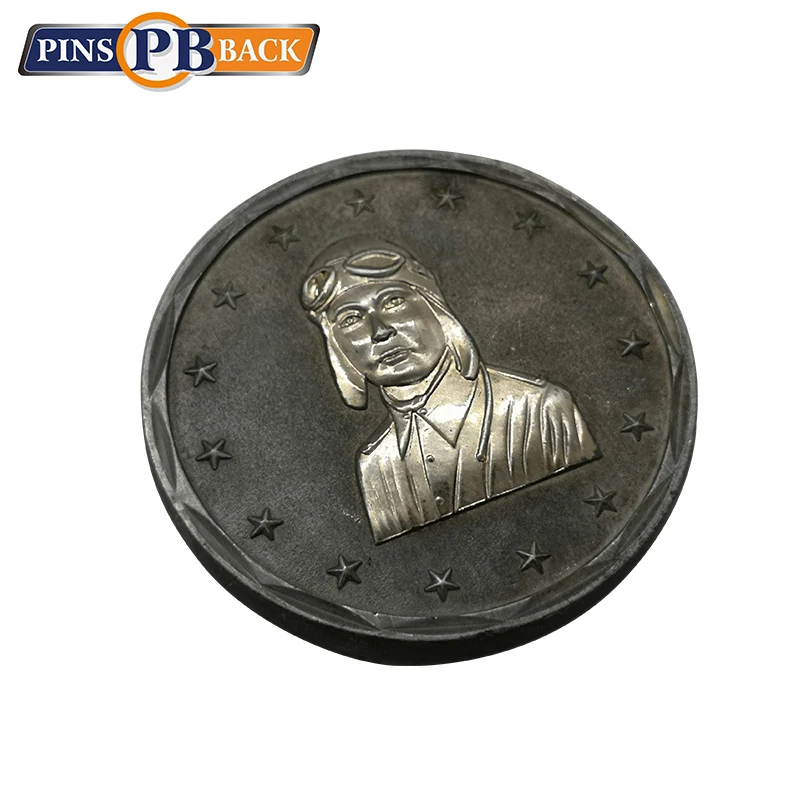 Dependable quality wholesale custom engraving metallic Iron Zinc Alloy  challenge coins