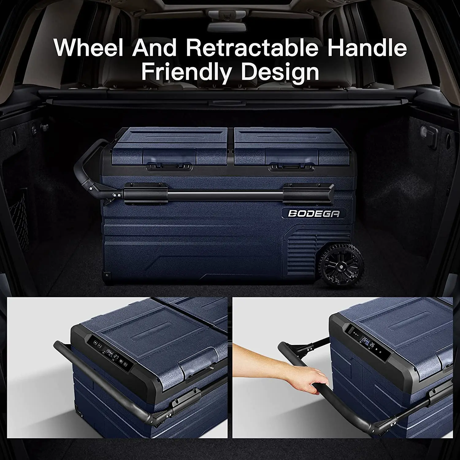 Portable Car Refrigerator Freezer 20 Quart 12 Volt Car Freezer Refrigerator 18L with 12/24V DC Portable Car Fridge Fit