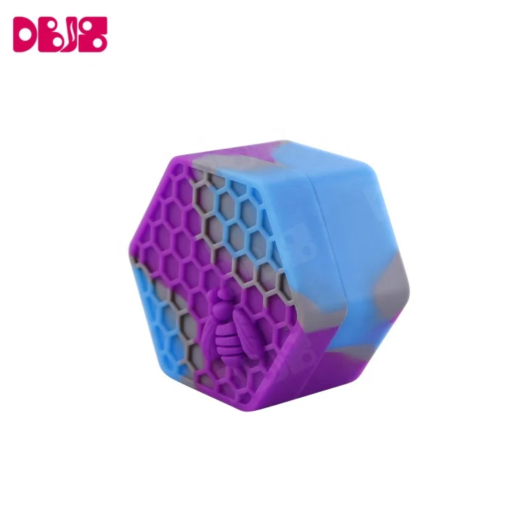 
Portable weed dry herb Storage box silicone jars dabs wax container for free sample 
