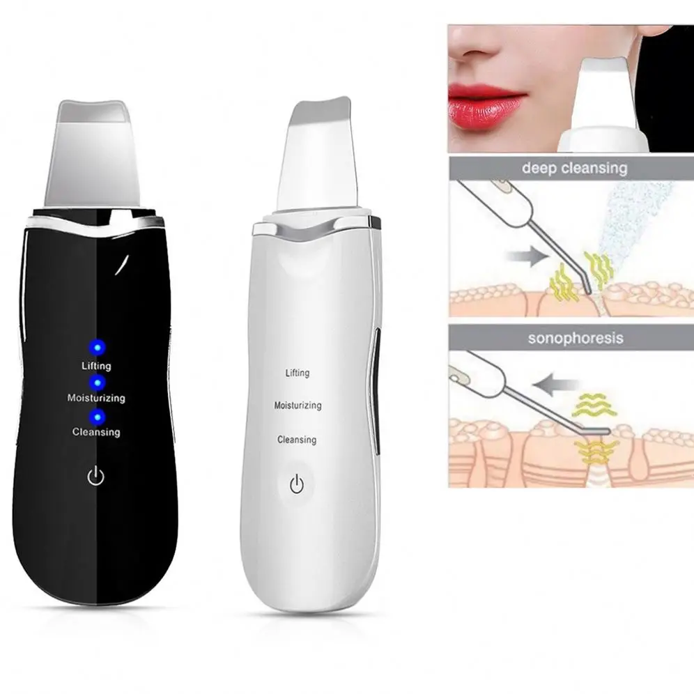 Trending Products New Arrivals Ckeyin Ultrasonic Facial Skin Scrubber Ion Deep Face With High Quality
