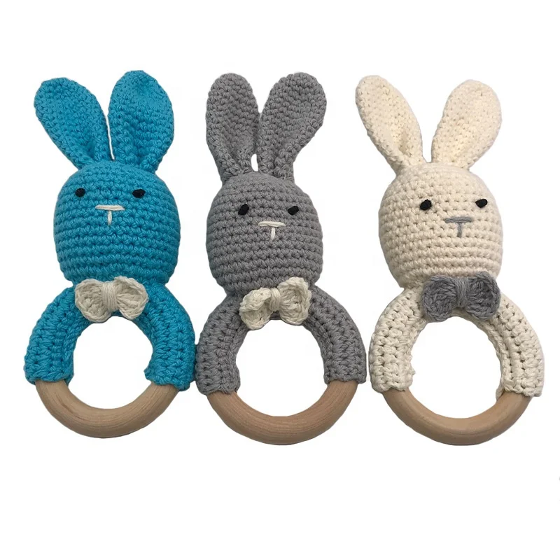 Crochet handmade Baby amigurumi Bunny Rattle