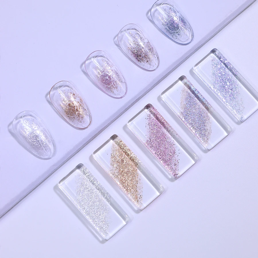 Vinimay High Quality 12 Colors Eairy Powder Cream Glitter UV Gel Nail Polish 5ml for Beauty & Nail Art Painting