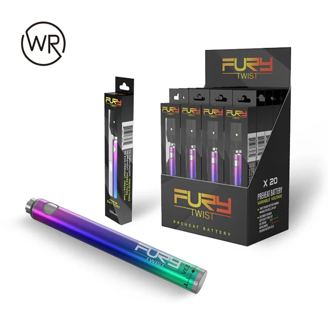  Weran Hot Preheat Battery with Button 1100 mAh CBD Rechargeable Vape Pen 510