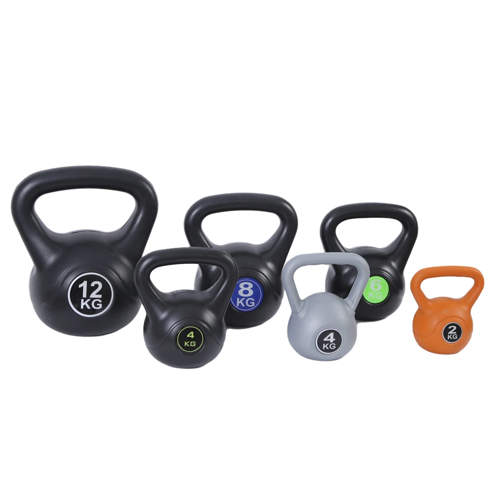 Wholesale 20kg Cement Shockproof Custom Cast Iron Rubber Vinyl Coated 10kg Plastic Kettlebell