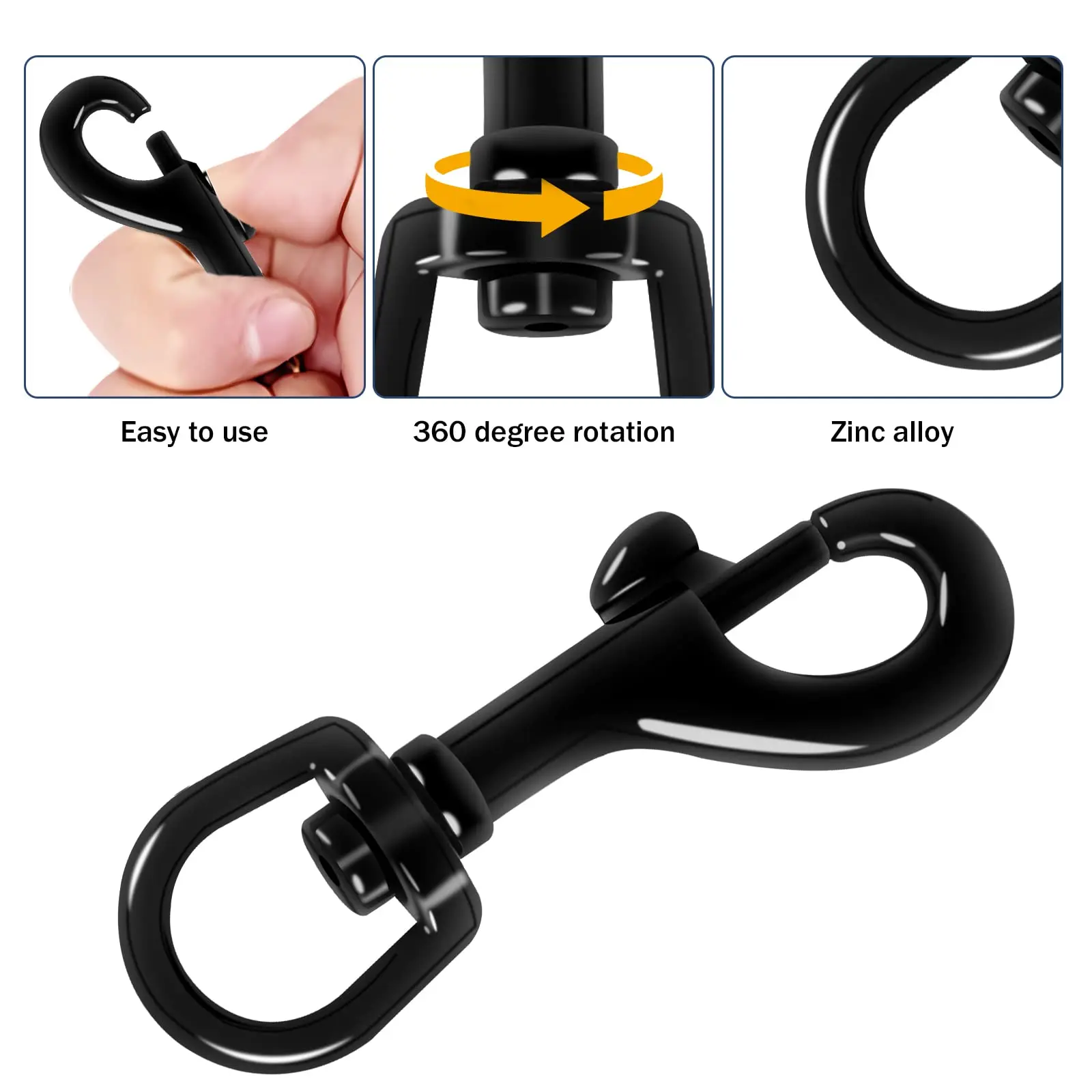 Wholesale Solid Brass Alloy Heavy Duty Metal Swivel Snap Hook For Dog Leash