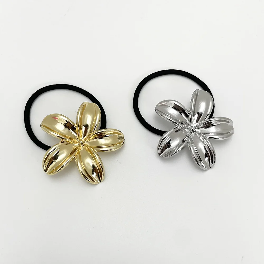 Cross Border Customizable Punk Style Hair Accessories Girls Elastic New Alloy Hair Rings Headbands Zip Ties High Elasticity Hair