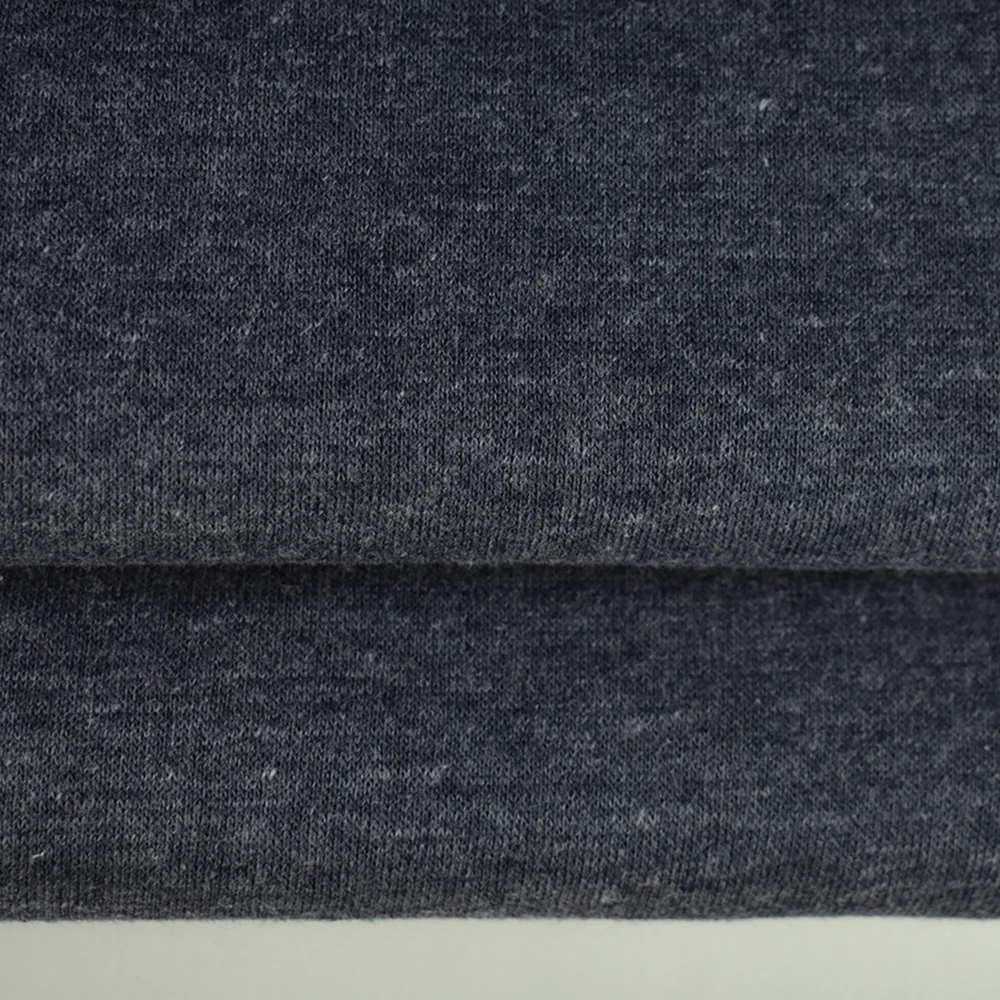 Wholesale knitted NO MOQ stock 32S brushed TC fleece cotton polyester fabric for hoodie