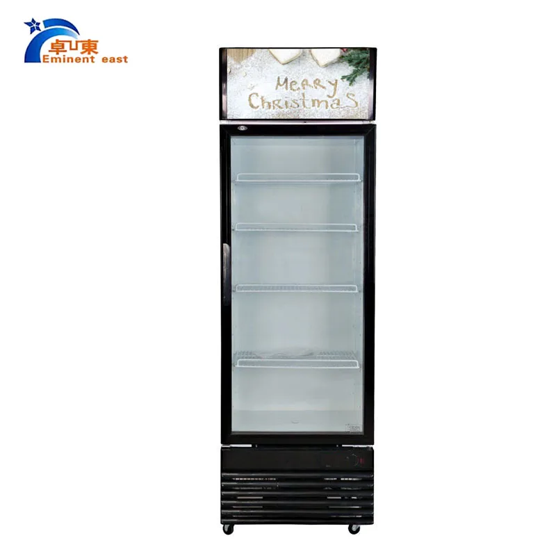 Vertical bar soda display fridge standing beer display cooler cold drinks and pepsi display fridge