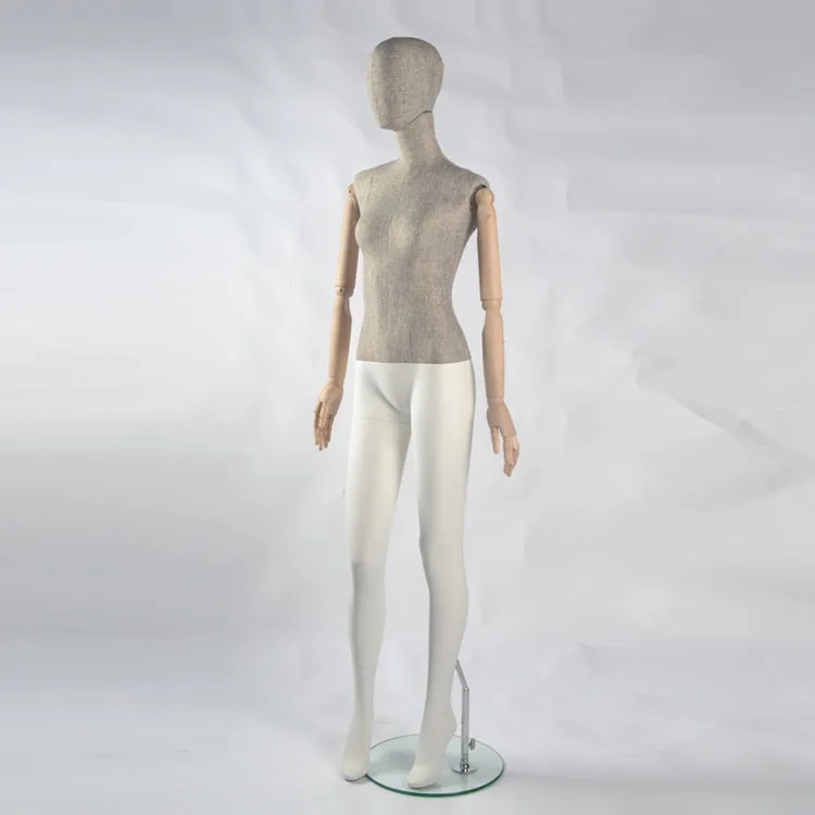 Adjustable fiberglass female mannequin,dummy,manikin,model,wooden arms mannequins