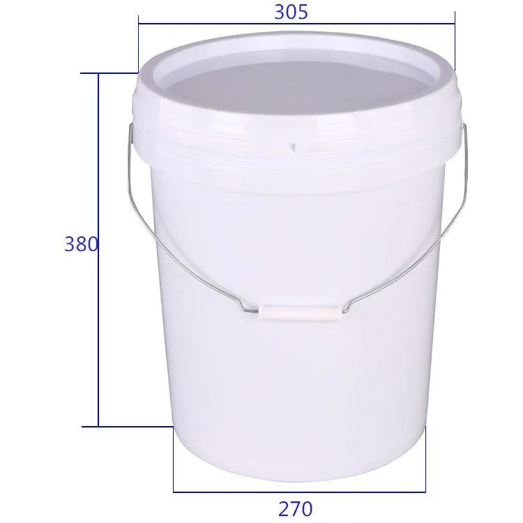 Wholesale Direct Sales 20 Liter White Plastic Paint Buckets With Lids And Handles For Sale