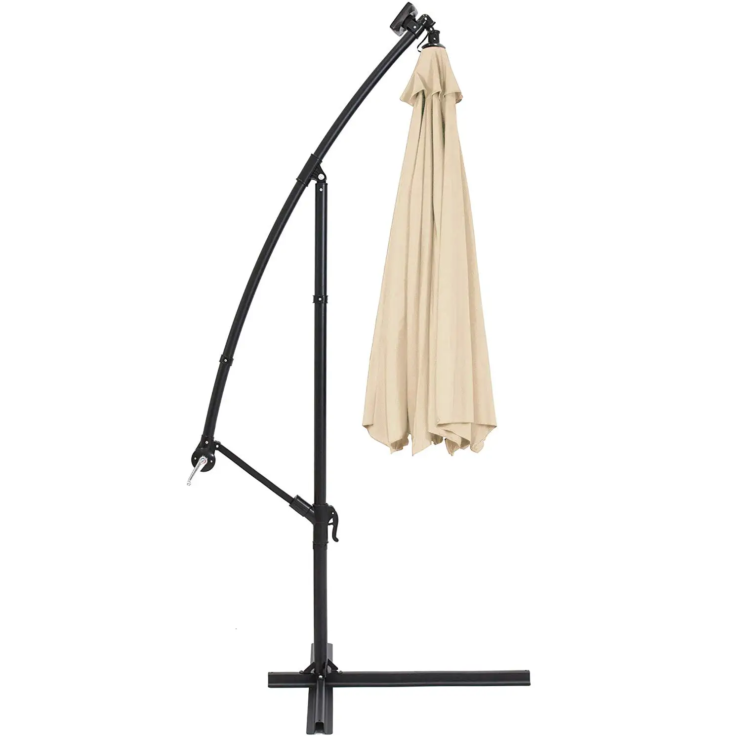 Colorful 10FT Offset Solar Led Umbrella