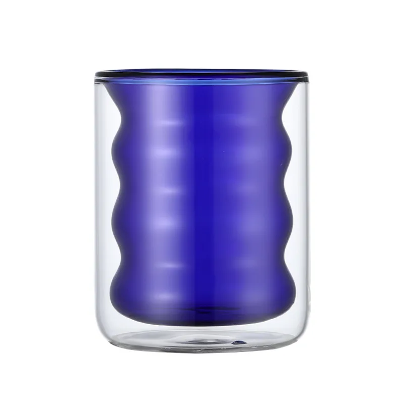 Fashion design Creative Glass Cup Small Double Wall Glass Mug