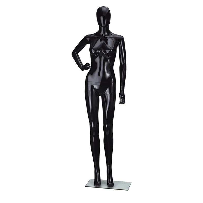 Factory Wholesale Life Size Plastic Fabric Full Body Mannequin Female Black